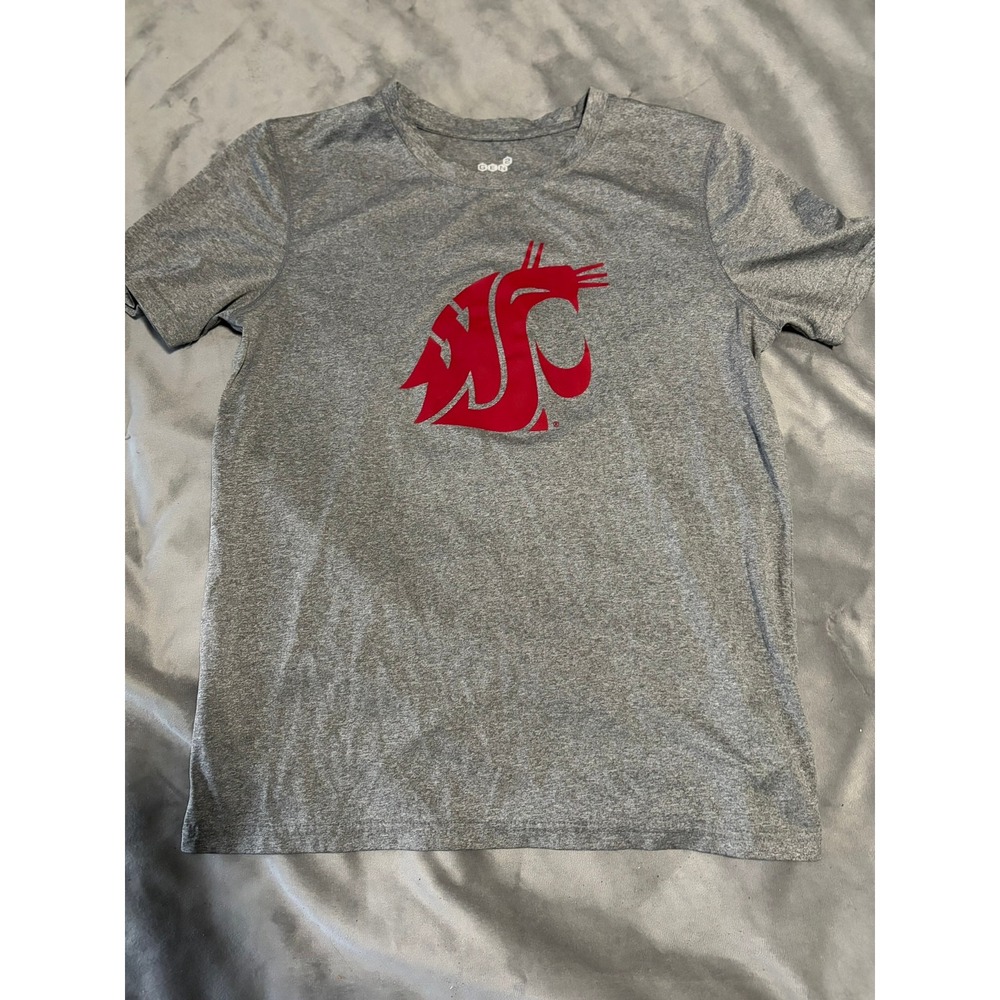 WSU Washington State Cougars Performance Shirt Gray Heathered Mens Small